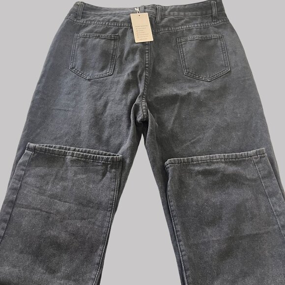 Coeur de Vague Jeans Womens XL Black Distressed Capri Style NWT - Picture 8 of 16